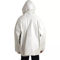 Bottega Veneta White Leather Men Waterproof Jacket Men's Blouson