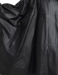Bottega Veneta Black Leather Hooded Men Trenchcoat Men's Jacket