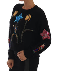 Dolce & Gabbana Fairy Tale Crystal Black Cashmere Women's Sweater