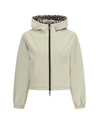 Burberry Check Pattern ZipUp Jacket Women Grey | Grey Jackets & Coats