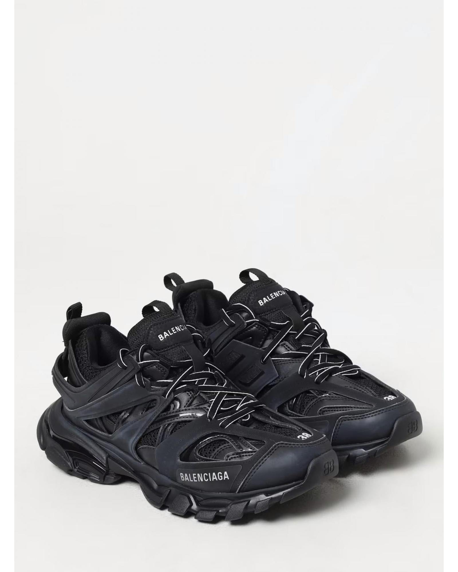 Balenciaga Track Sneaker Layered Design Women Black