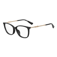 Moschino Eyeglasses Cat Eye Full Rim, Black/Gold Frame and Clear Demo Lenses Lens MOS616/F080700