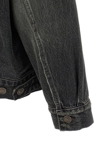 Balenciaga Women Denim Jacket With Used Effect