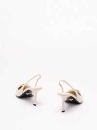 Prada Women Saffiano Patent Leather Slingback Pumps