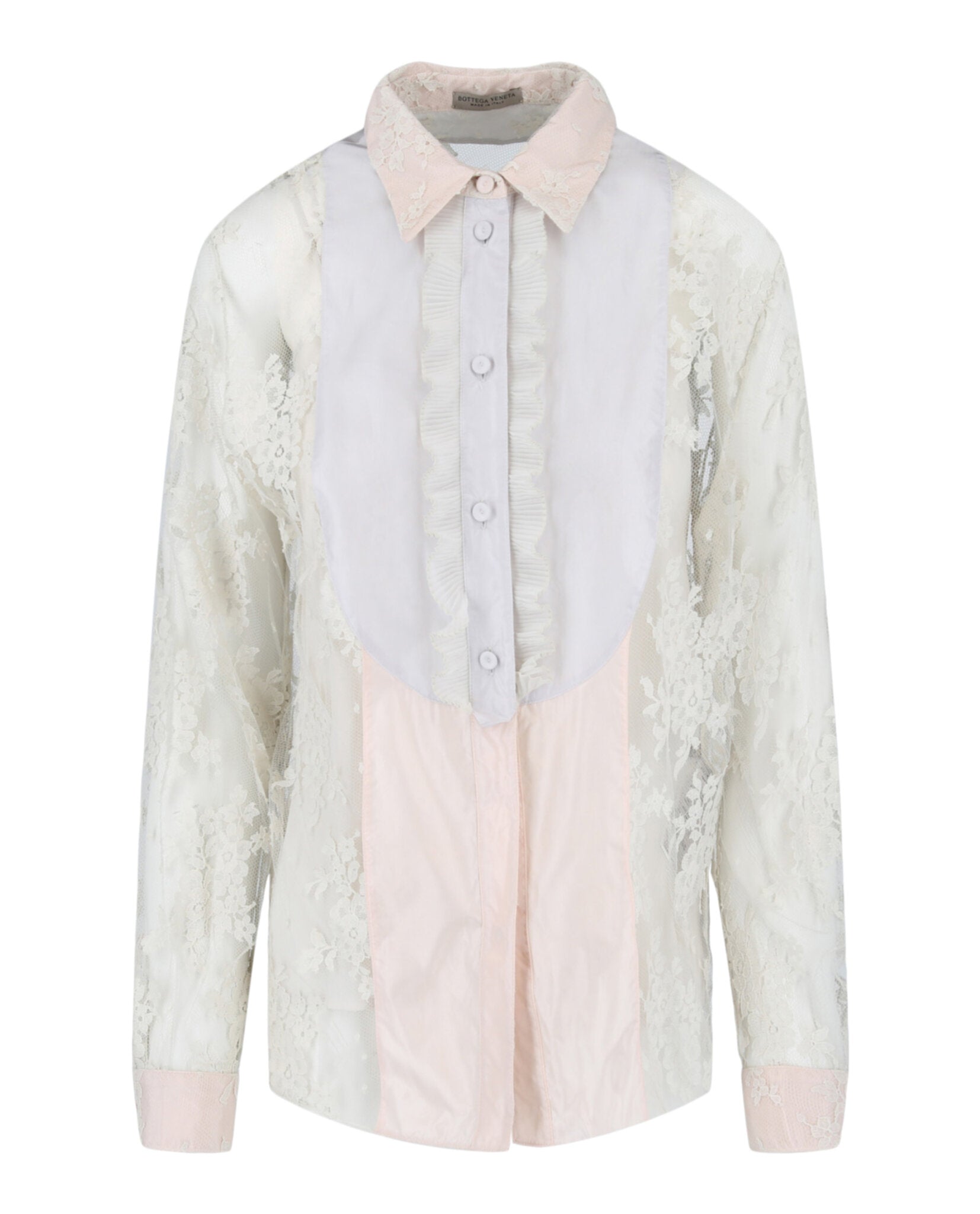 Bottega Veneta Womens Lace Patterned Blouse
