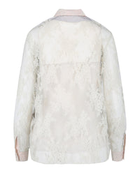 Bottega Veneta Womens Lace Patterned Blouse