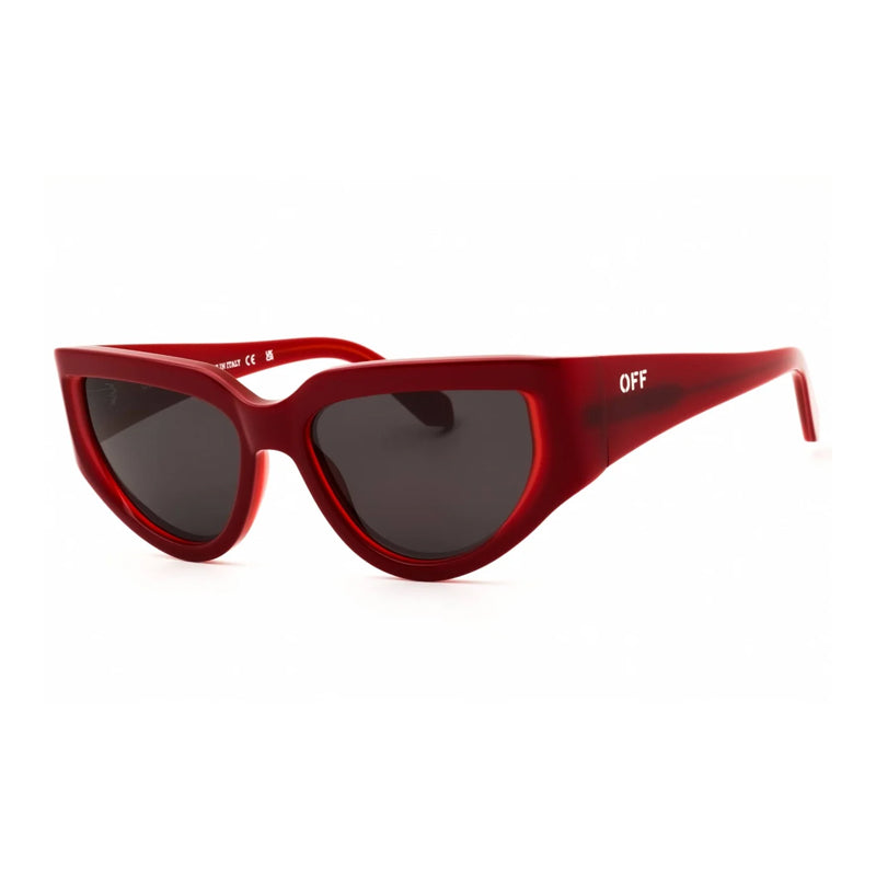 Off-White Off-White Sunglasses Cat Eye Full Rim, Burgundy Frame and Grey Lens SEWARD1162807