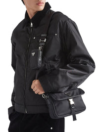 Prada Men Shoulder Bag In Re-Nylon And Saffiano
