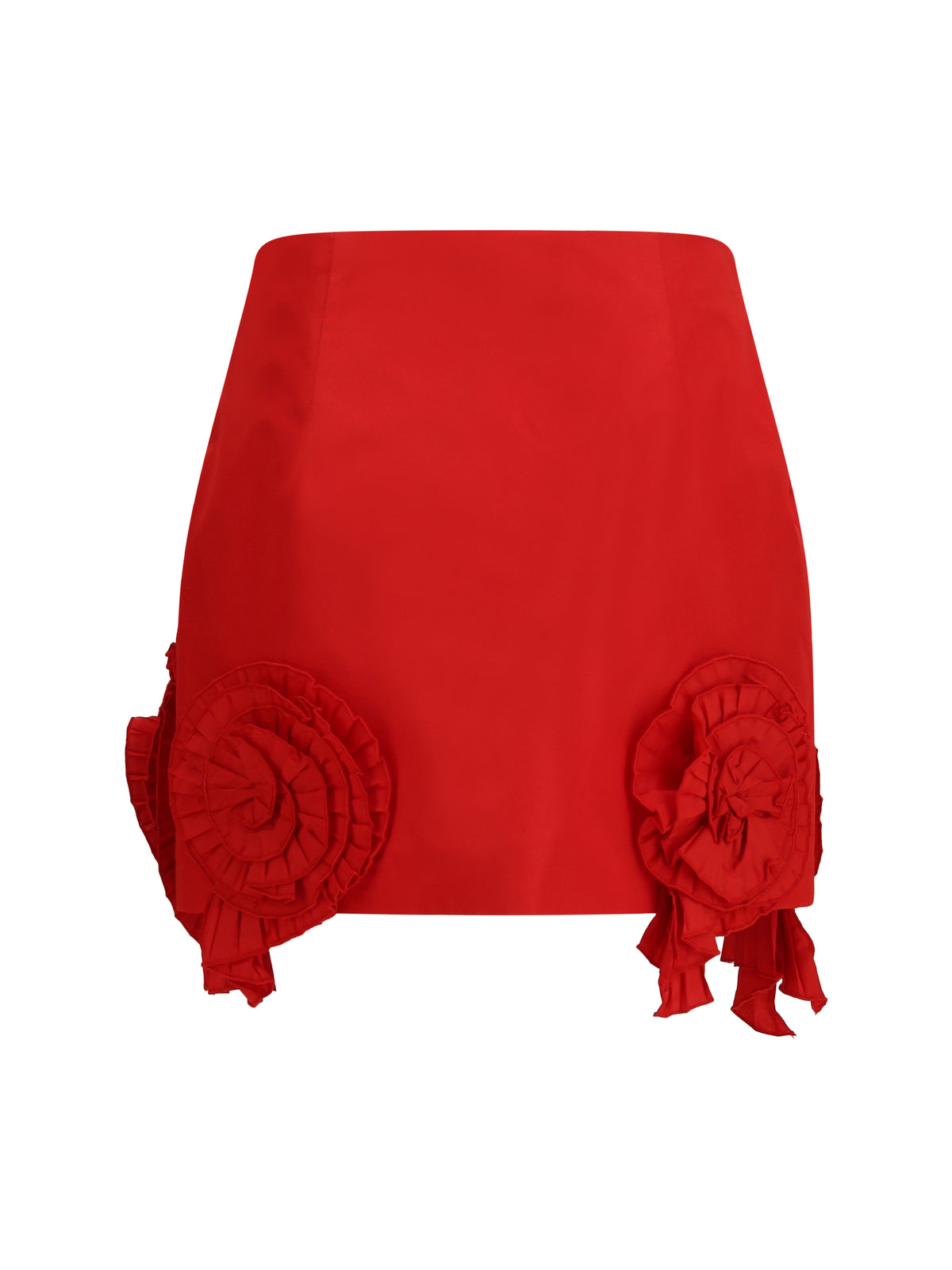 BLUMARINE Blumarine Women Crepe Mini Skirt With Floral Appliqué