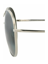 Maui Jim Womens Round/Oval Silver Silver Grey Fashion Designer Eyewear