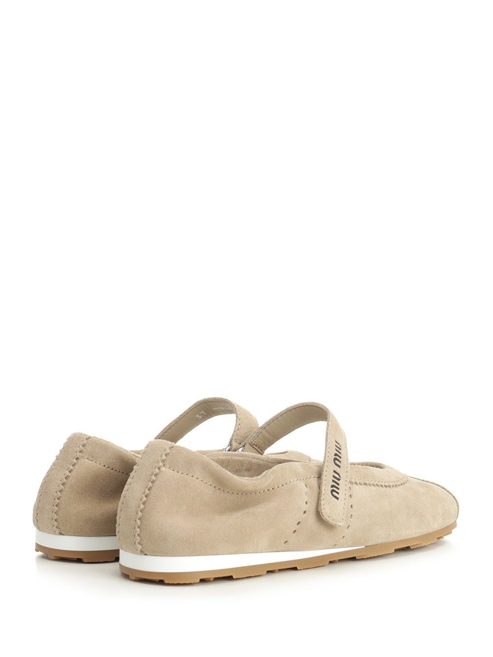Miu Miu Women “Plume” Suede Ballerinas