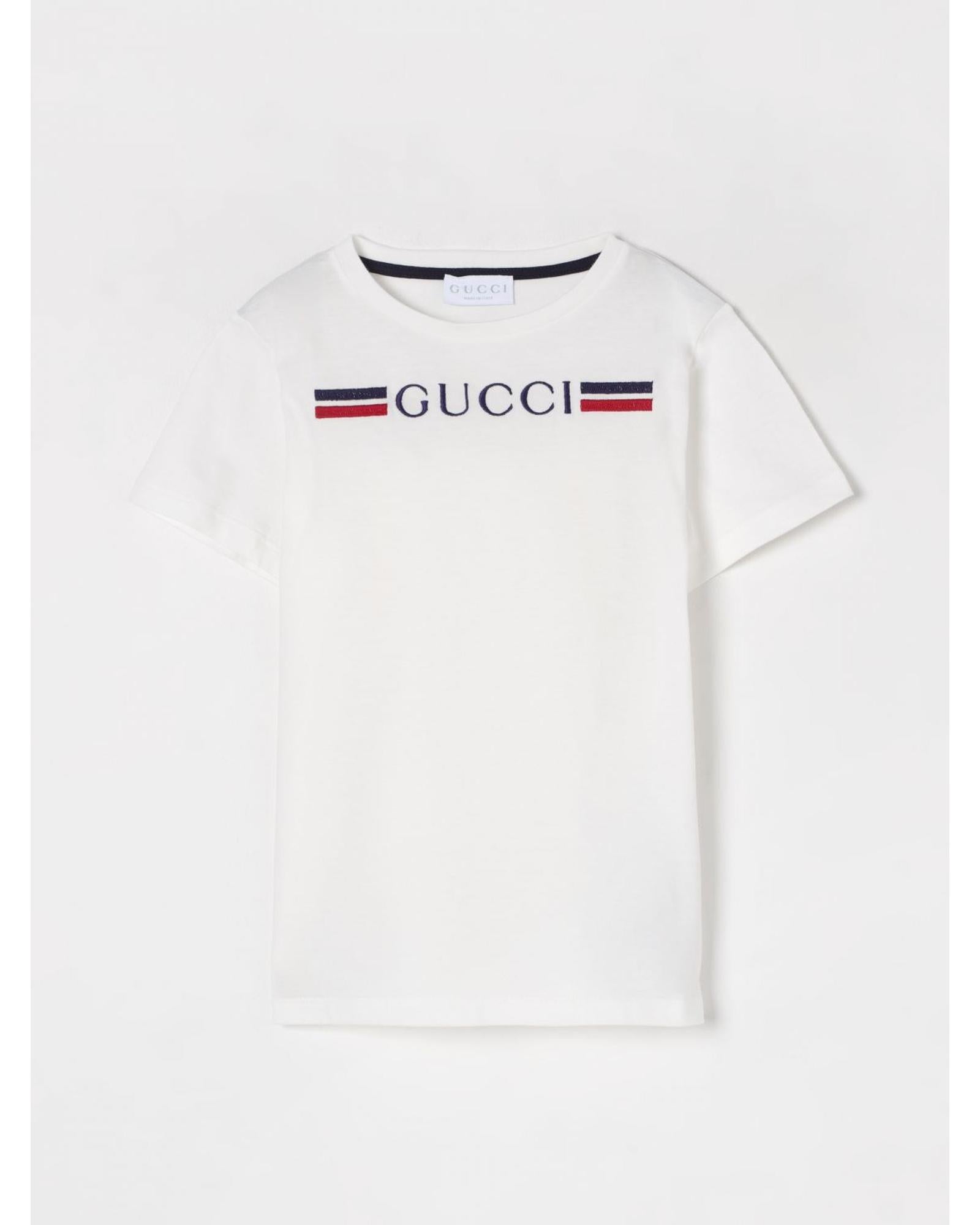 Gucci Kids TShirt Logo White 10 (Big Girl M) White