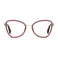 Moschino Eyeglasses Cat Eye Full Rim, Burgundy Frame and Clear Demo Lenses Lens MOS5840LHF00