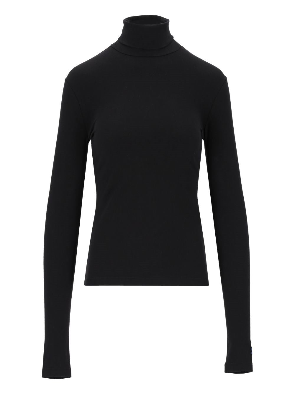 Celine Celine Women Stretch Cotton Jersey Turtleneck