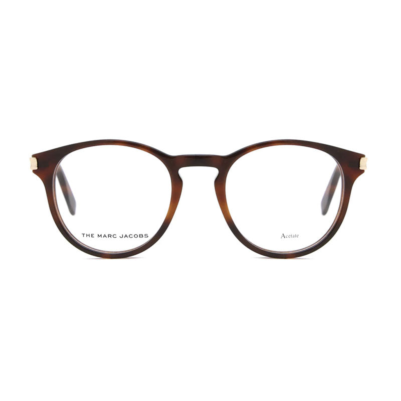 Marc Jacobs Eyeglasses Oval Full Rim, Havana Frame and Clear Demo Lenses Lens MARC547005L00