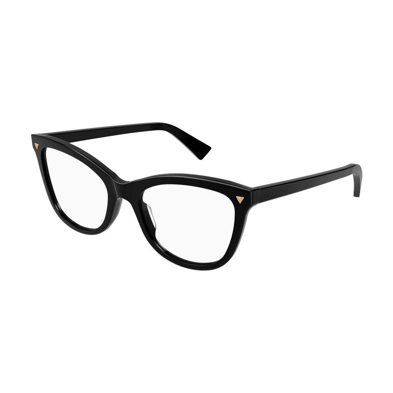 Bottega Veneta Eyeglasses Visor Full Rim, Black Frame and Clear Demo Lenses Lens BV1226O006