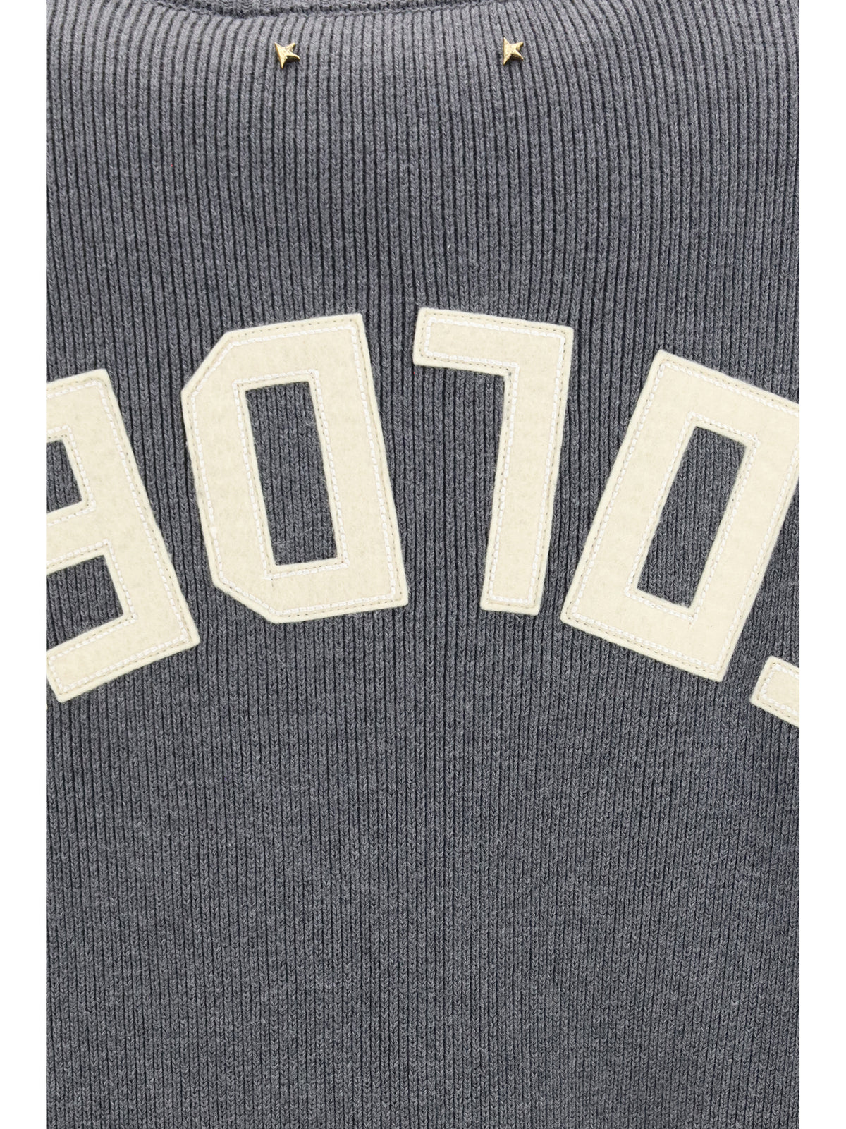 Golden Goose Women Cotton Crewneck Sweater With Back Logo