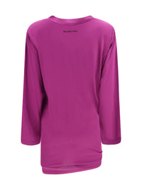 BALENCIAGA Balenciaga Women Asymmetric Long-Sleeve T-Shirt