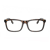 Burberry Eyeglasses Rectangle Full Rim, Dark Havana Frame and Clear Demo Lenses Lens BE2384F3002