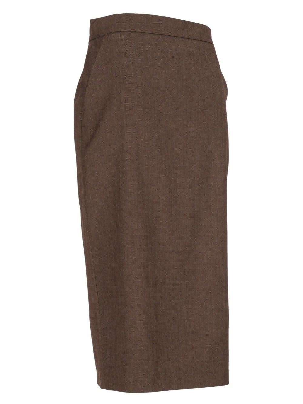 Max Mara Women Wool Gabardine Pencil Skirt