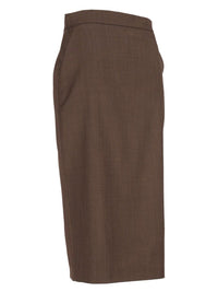 Max Mara Women Wool Gabardine Pencil Skirt