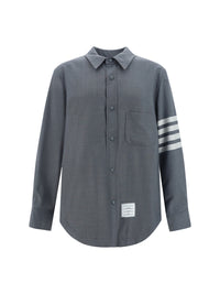THOM BROWNE Thom Browne Men Wool And Cotton Blend Shirt