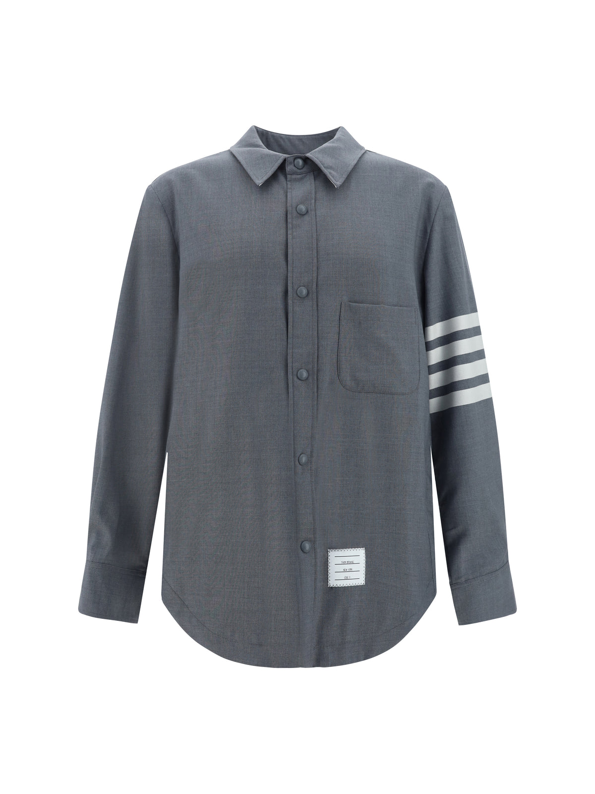 THOM BROWNE Thom Browne Men Wool And Cotton Blend Shirt