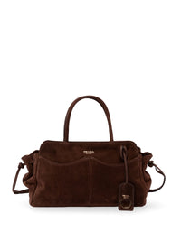 Prada Women Prada Allusion Large Suede Bag
