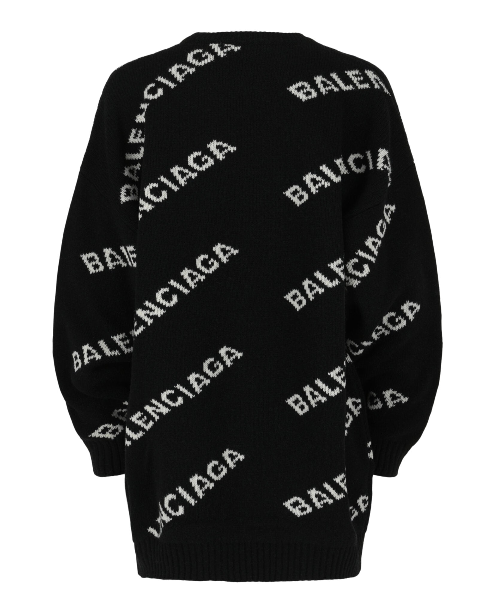 Balenciaga Balenciaga Womens Allover Logo Knit Sweater
