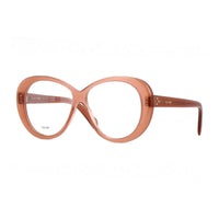 Celine Celine Eyeglasses Butterfly Full Rim, Shiny Light Brown Frame and Clear Demo Lenses Lens CL50150I045