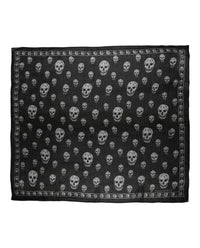 Alexander McQueen Mens Skull Print Silk Scarf