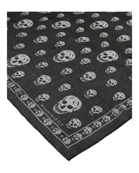 Alexander McQueen Mens Skull Print Silk Scarf