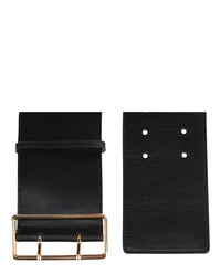 Alexander McQueen Womens Wide Ecolux Military Belt