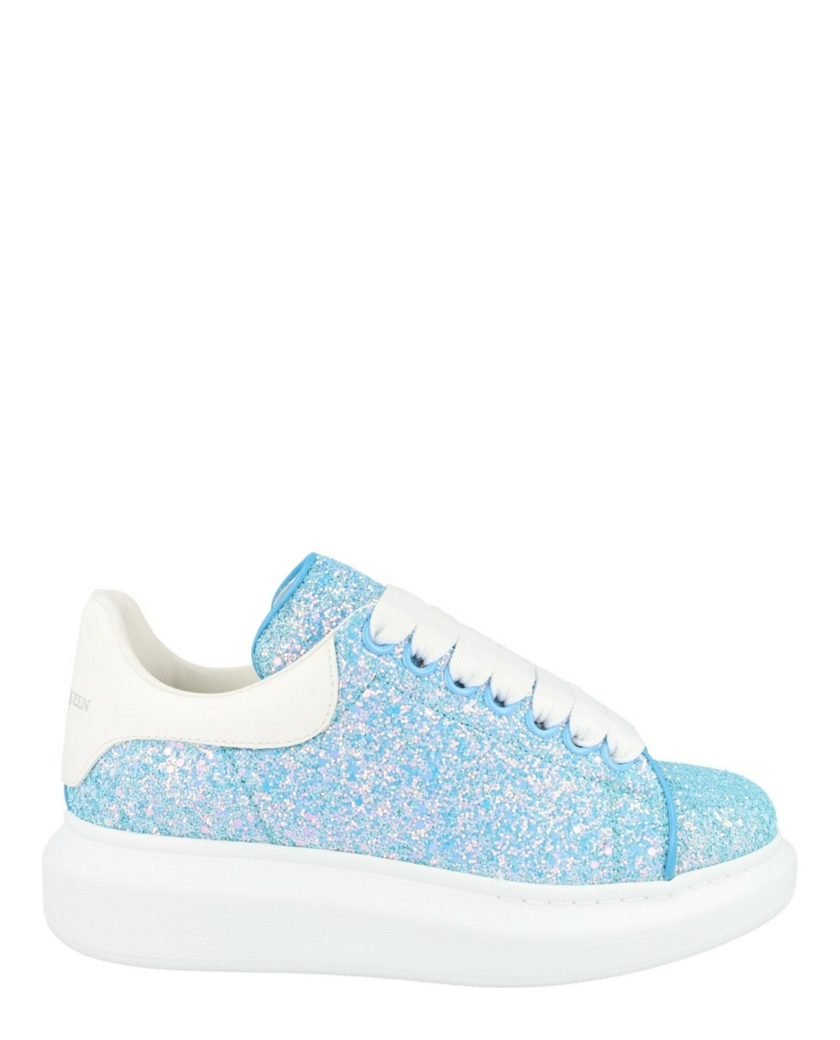 Alexander McQueen Womens Glitter Oversized Sneakers