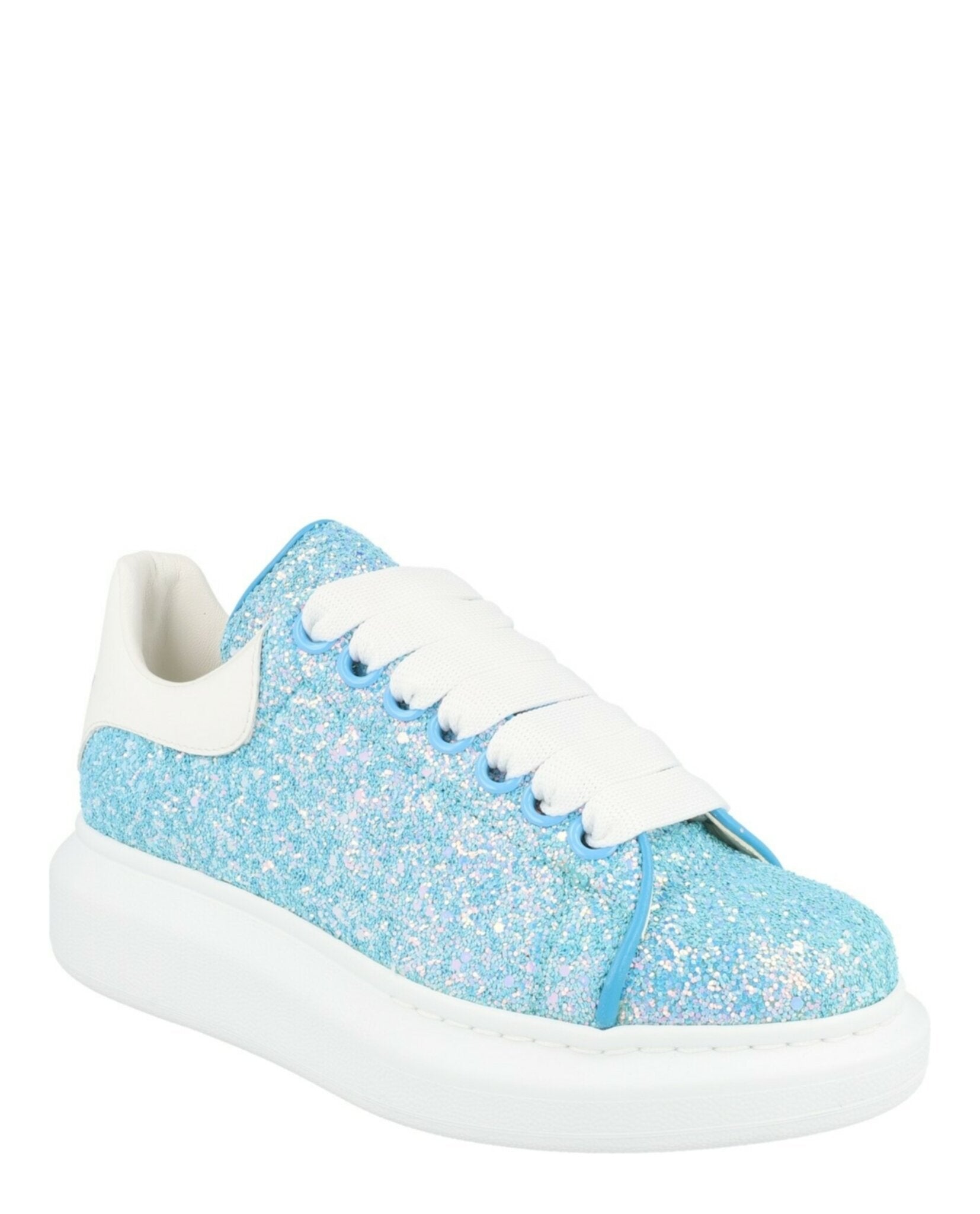 Alexander McQueen Womens Glitter Oversized Sneakers