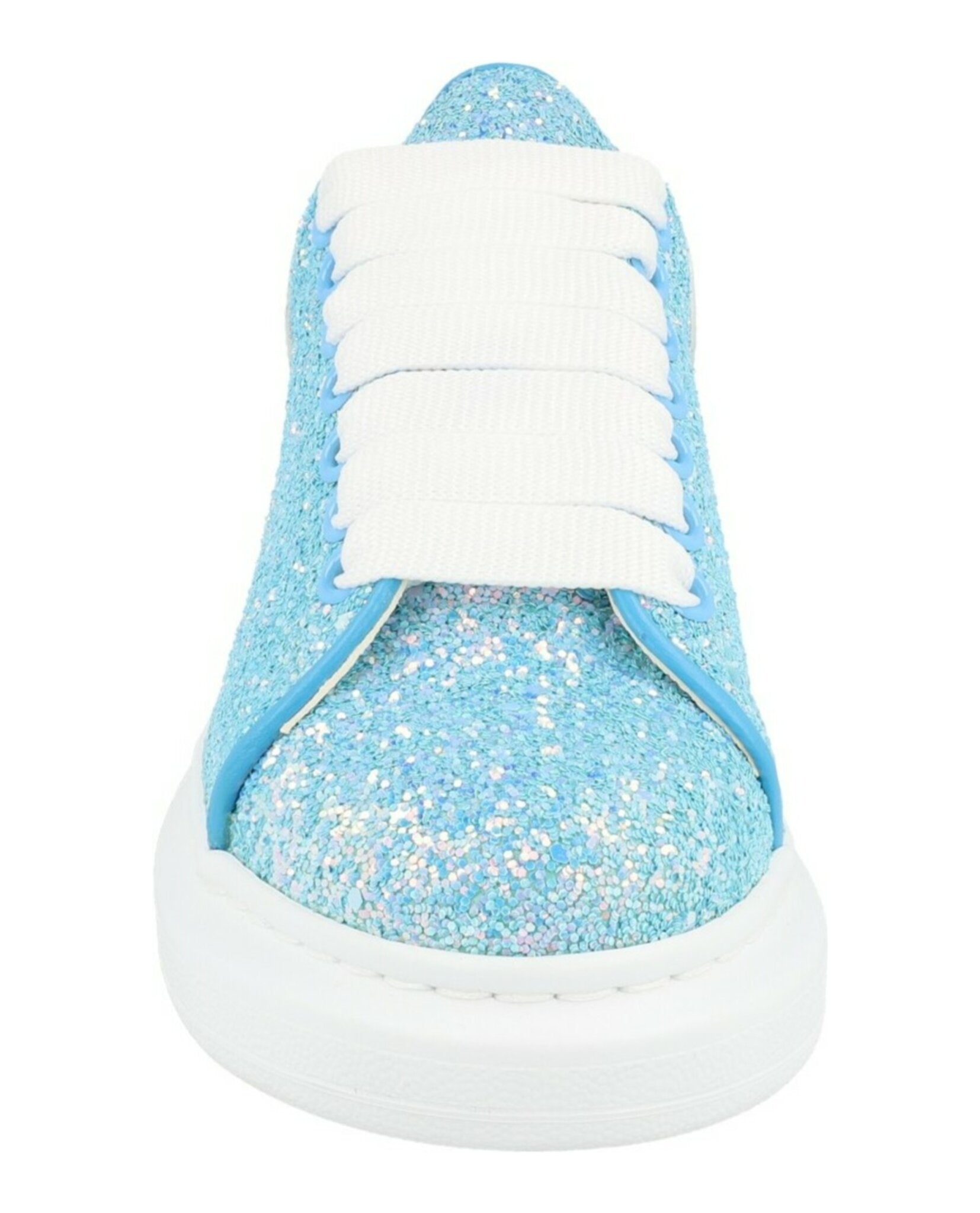 Alexander McQueen Womens Glitter Oversized Sneakers