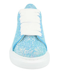 Alexander McQueen Womens Glitter Oversized Sneakers
