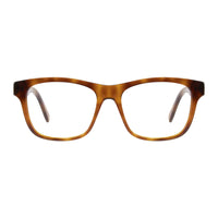 Lacoste Eyeglasses Square Full Rim, Blonde Havana Frame and Clear Demo Lenses Lens L2933218