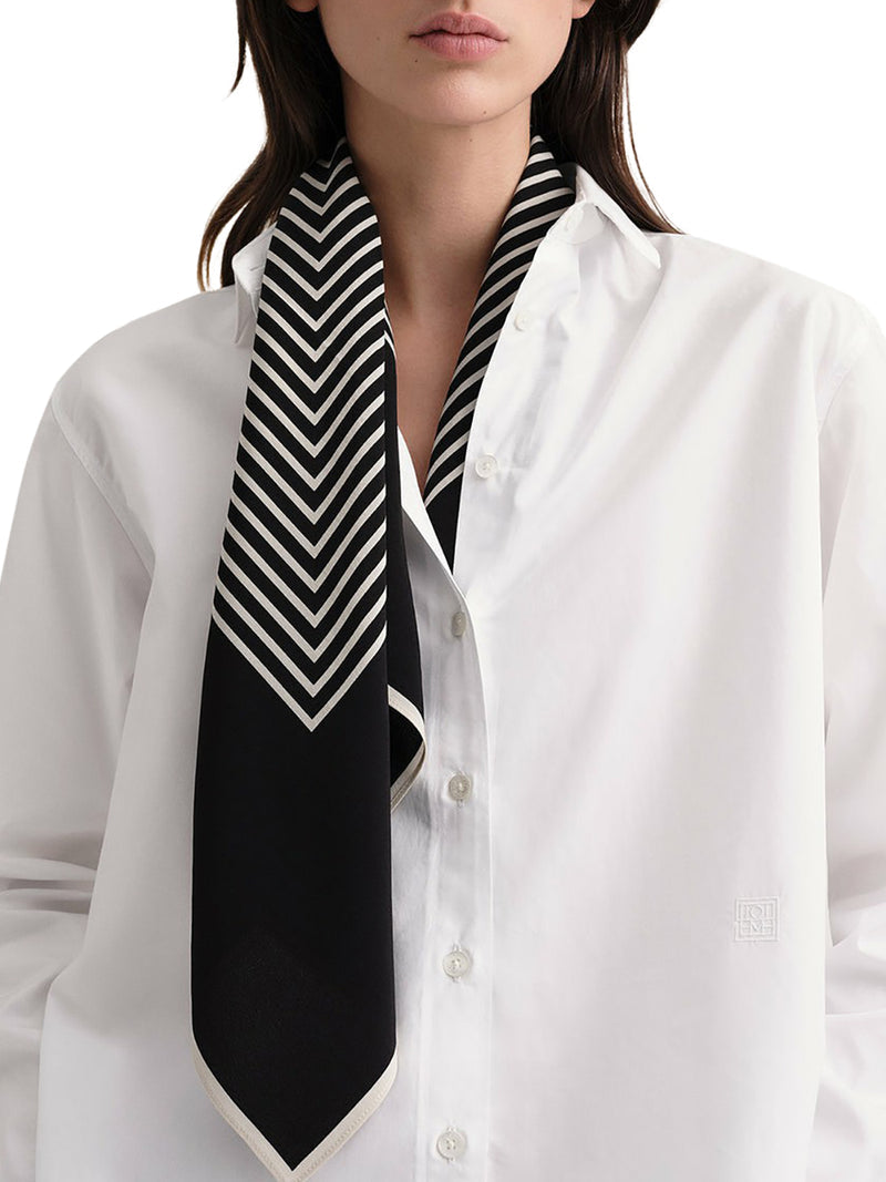 Toteme Toteme Women Silk Scarf With Monogram