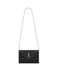 Saint Laurent Saint Laurent Women Classic Cassandre Chain Clutch In Grain De Poudre Leather