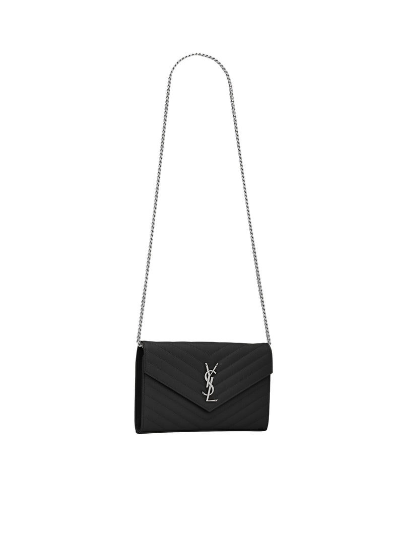 Saint Laurent Saint Laurent Women Classic Cassandre Chain Clutch In Grain De Poudre Leather