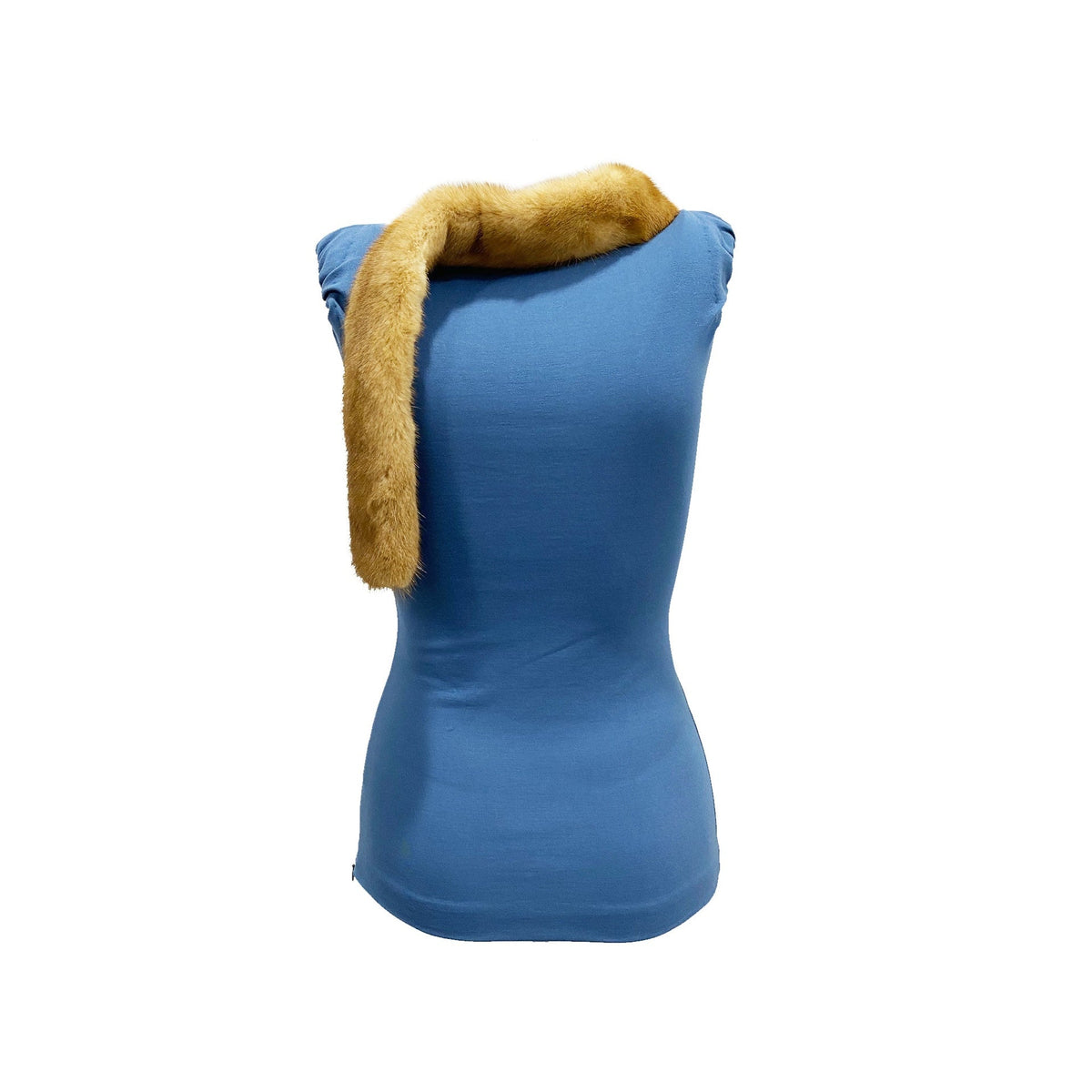 Dsquared2 Dsquared2 Mink Collar Sleeveless Top Women