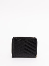 Saint Laurent Women `Cassandre Matelassé` Compact Zip Around Wallet