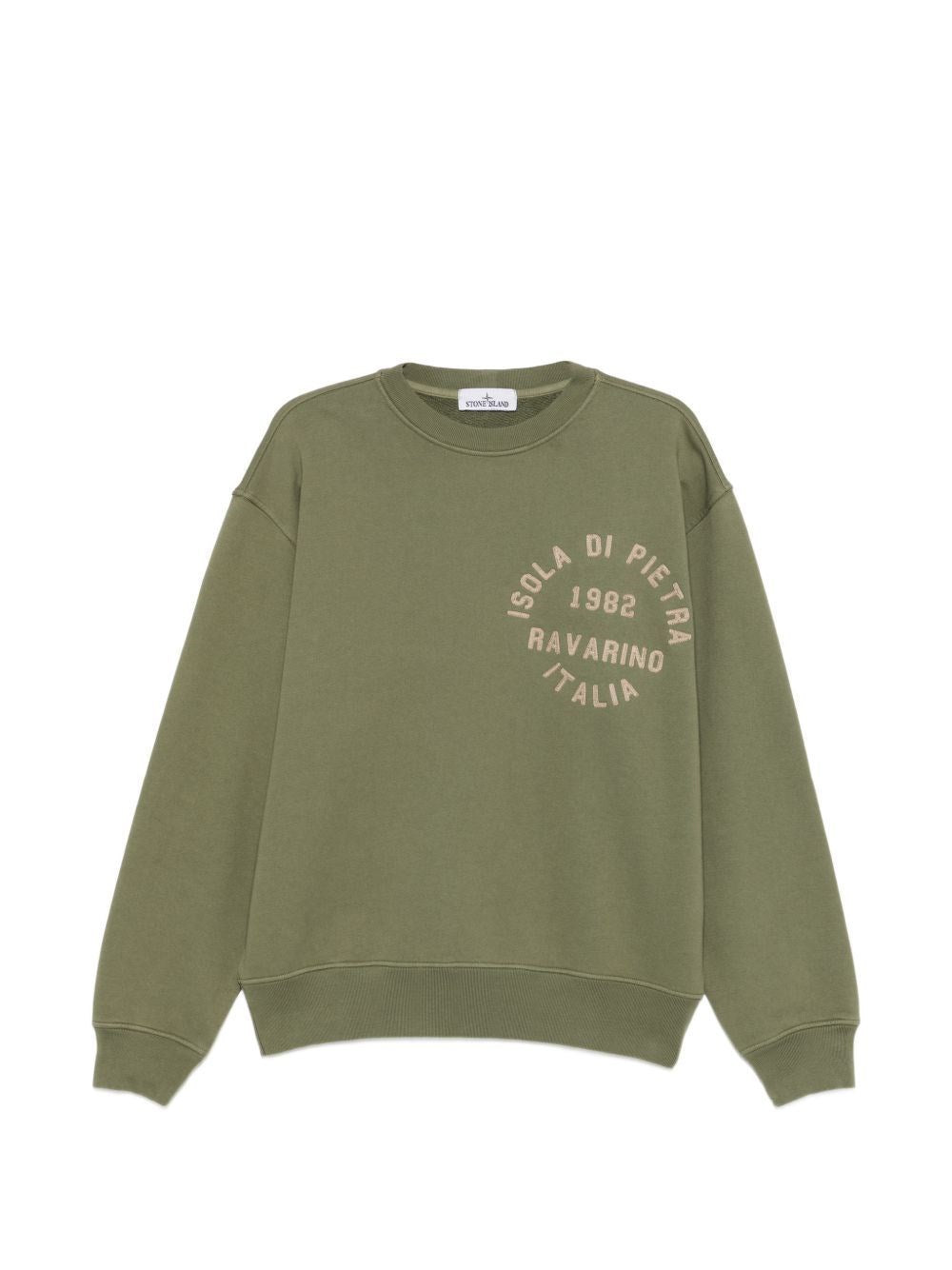 Stone Island Men Organic Cotton Crewneck Sweatshirt