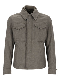 Eleventy Eleventy Men Wool And Cotton Safari Jacket