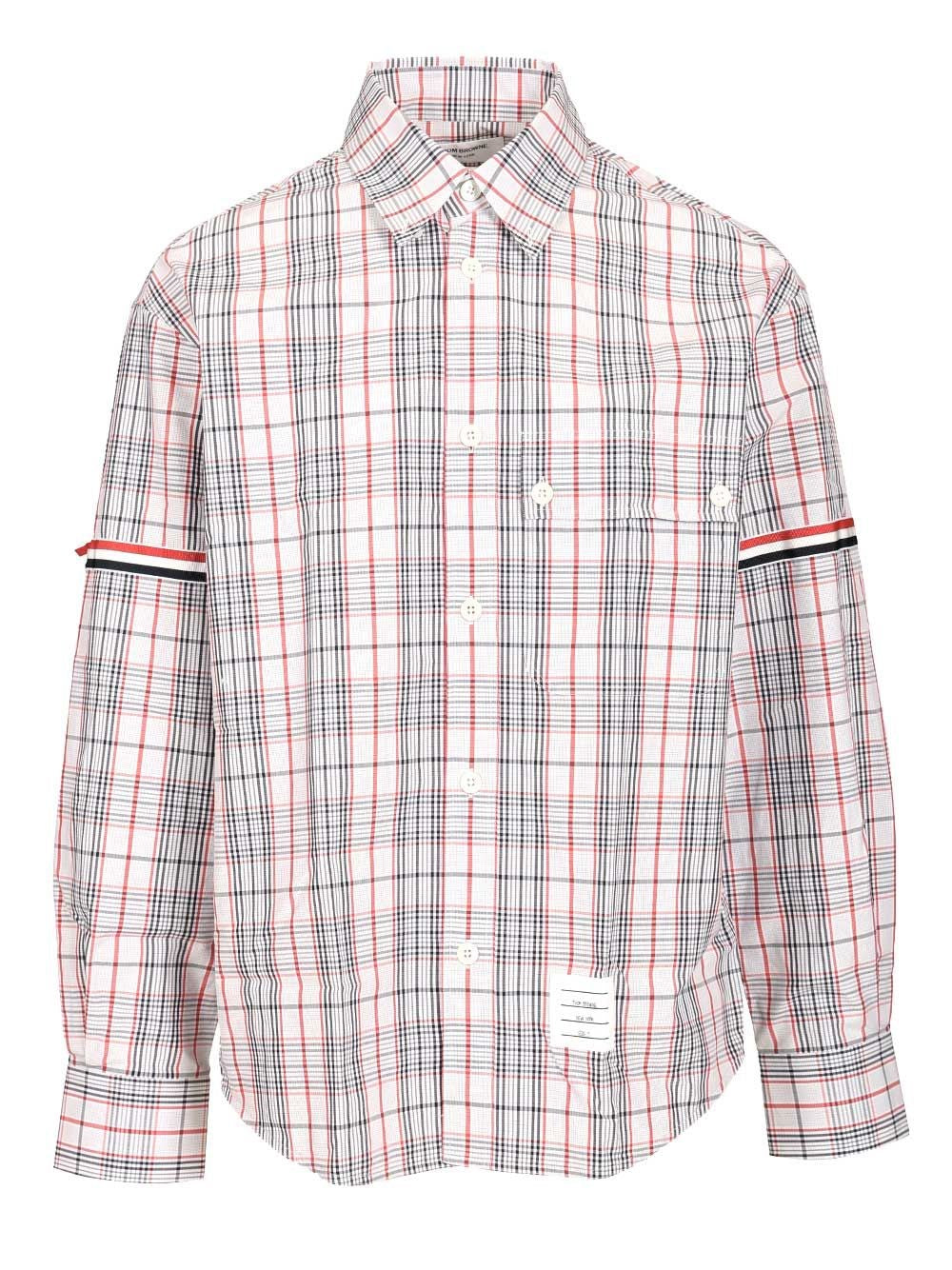 Thom Browne Men Oversized Cotton Poplin Shirt