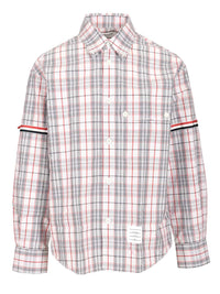 Thom Browne Men Oversized Cotton Poplin Shirt