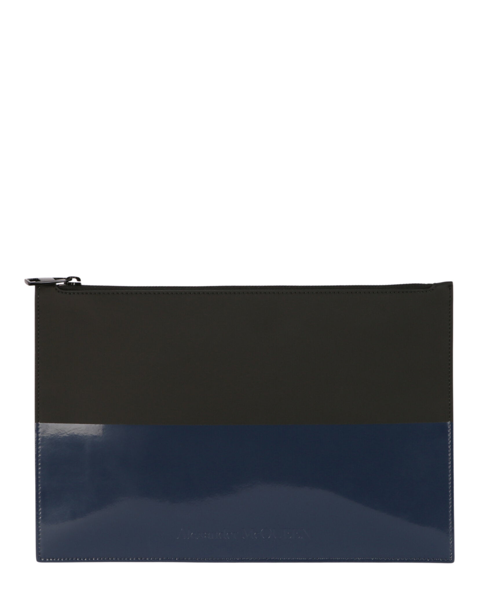 Alexander McQueen Mens Logo Flat Zip Pouch