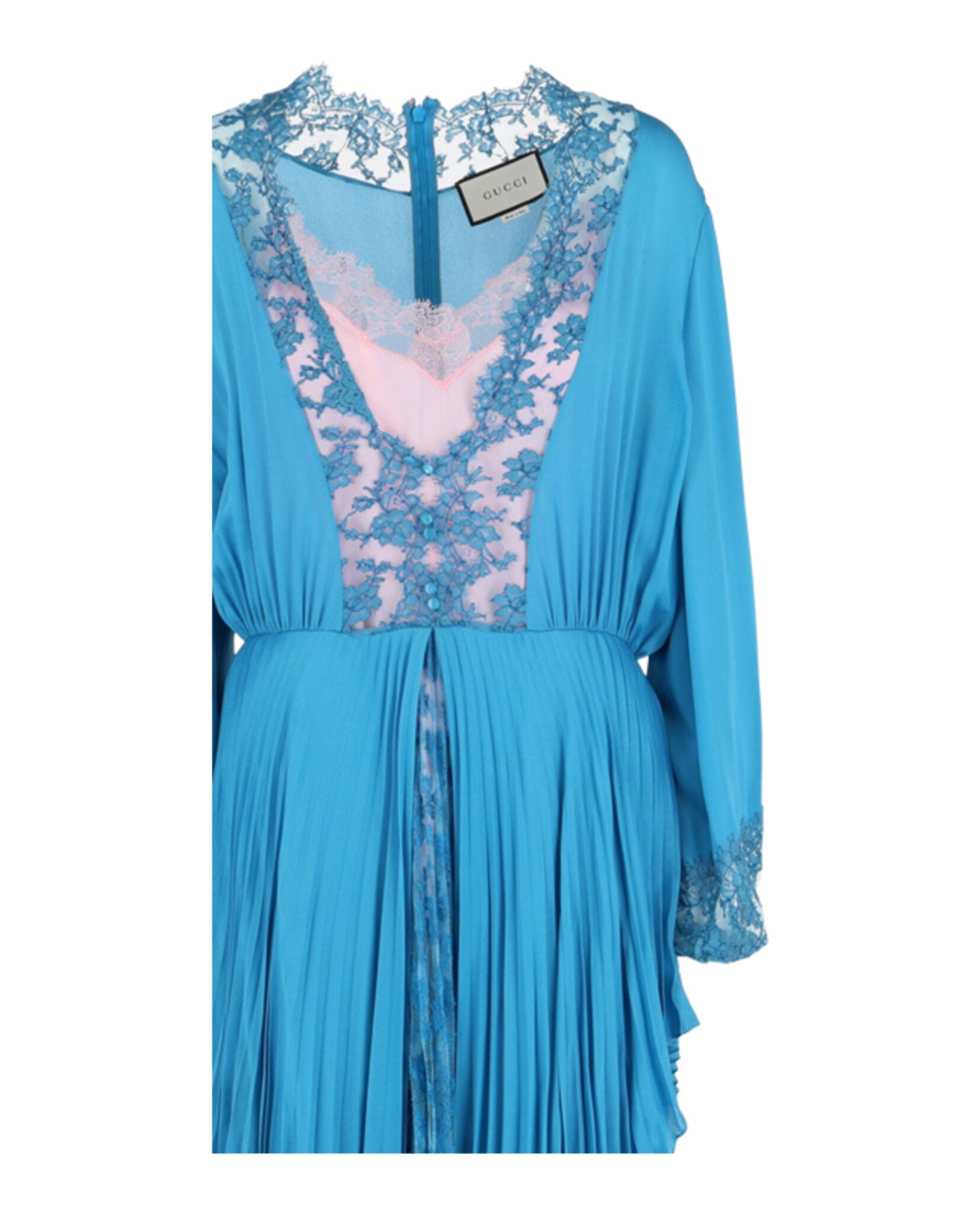 Gucci Womens Long-Sleeve Pleated Dress Bluefly Gucci Womens Long-Sleeve Pleated Dress Bluefly