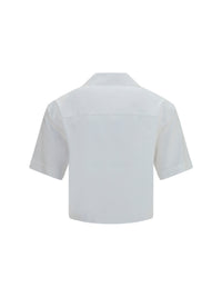 Versace Women Cropped Cotton Poplin Shirt